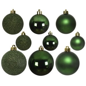 Набор пластиковых шаров Luminous - Зеленый Бархат, 4-6 см, 30 шт Winter Deco фото 4