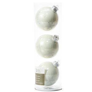 Набор стеклянных елочных шаров Совершенство 7 см белый, 3 шт Kaemingk фото 4