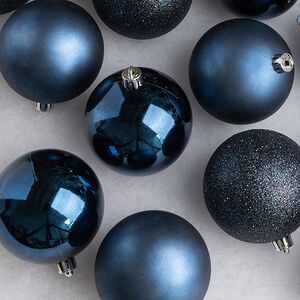 Набор пластиковых шаров Grande Collection - Синий Бархат, 8 см, 34 шт Winter Deco фото 2