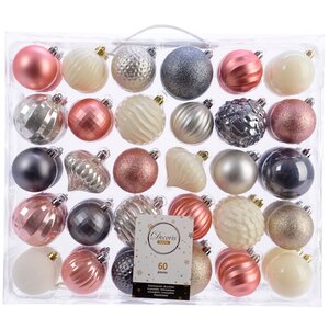 Набор пластиковых шаров Magic Suite: Жемчужный Фейерверк, 6-7 см, 60 шт Kaemingk фото 1
