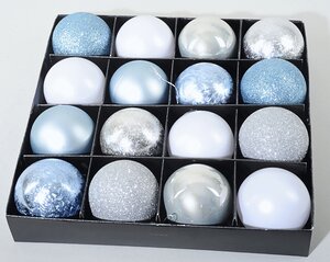 Коллекция пластиковых шаров Salute - Winter Decoration 6 см, 16 шт Kaemingk фото 1