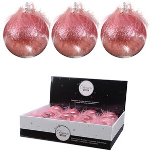 Набор пластиковых шаров Розовый Фламинго 8 см, 12 шт
