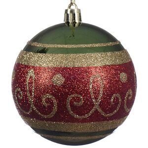 Набор пластиковых шаров Опера 8 см зеленый бархат, 12 шт Kaemingk фото 6