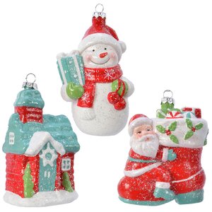 Набор пластиковых елочных игрушек Карамельное Рождество 12 см, 3 шт, подвеска Kaemingk фото 1