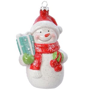 Елочная игрушка Сахарный Снеговичок 12 см, подвеска Kaemingk фото 1