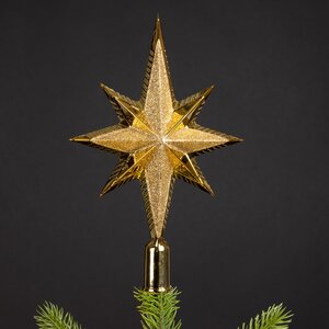 Верхушка Вифлеемская Звезда 25 см золотая Winter Deco фото 1