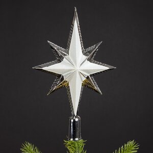Верхушка Вифлеемская Звезда 25 см серебряная Winter Deco фото 1