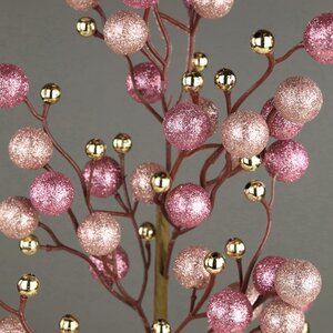 Декоративная ветка с ягодами Эннис: Розовые Облака 60 см Winter Deco фото 2