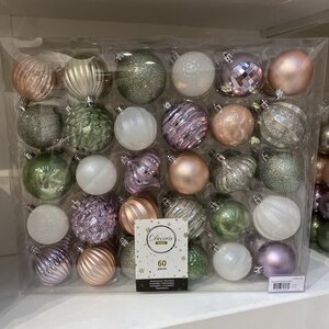 Набор пластиковых шаров Magic Suite: Эльфийские Трели, 6-7 см, 60 шт Kaemingk фото 4