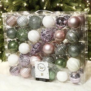 Набор пластиковых шаров Magic Suite: Эльфийские Трели, 6-7 см, 60 шт Kaemingk фото 1