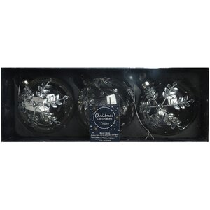 Набор стеклянных шаров Cristalline 8 см, 3 шт Kaemingk фото 3
