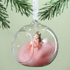Елочный шар с композицией Fairy Tale - Алисия 8 см, стекло Kaemingk фото 2
