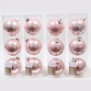 Набор стеклянных елочных шаров Совершенство 7 см розовый бутон, 3 шт Kaemingk фото 1