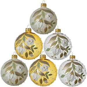 Набор стеклянных шаров Pamphili Bianca 8 см, 6 шт Kaemingk фото 6