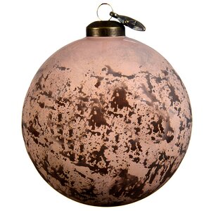 Винтажный шар Мраморный 8 см розовое шампанское, стекло Kaemingk фото 1