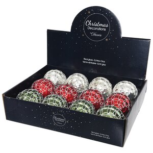 Набор стеклянных шаров Цветочная Симфония 8 см, 9 шт, уцененный Kaemingk фото 3