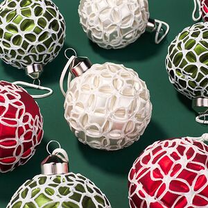 Набор стеклянных шаров Цветочная Симфония 8 см, 12 шт Kaemingk фото 2