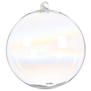 Стеклянный елочный шар Мыльный Пузырь 15 см прозрачный перламутр Kaemingk фото 1