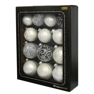 Набор стеклянных шаров Modellato - Белый 7 см, 13 шт Winter Deco фото 3