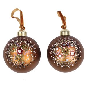 Набор стеклянных шаров Avaratto 8 см карамельный, 2 шт Kaemingk фото 5