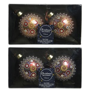 Набор стеклянных шаров Avaratto 8 см бургунди, 2 шт Kaemingk фото 6