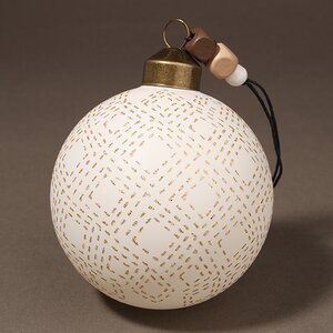 Набор стеклянных шаров Butterscotch Geometry 8 см, 3 шт Kaemingk фото 2