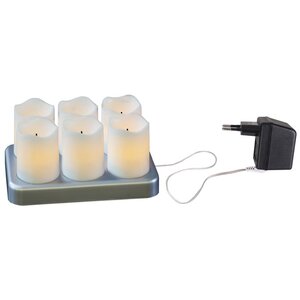 Набор светодиодных свечей Ember 7 см, 6 шт, зарядное устройство Star Trading фото 2