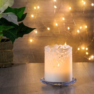 Восковая LED свеча на батарейках Клара 10*8 см белая Star Trading фото 3