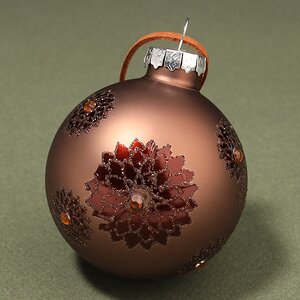 Набор стеклянных елочных игрушек Marguerite 6-10 см лесной орех, 3 шт, подвеска Kaemingk (Кейминг) фото 5