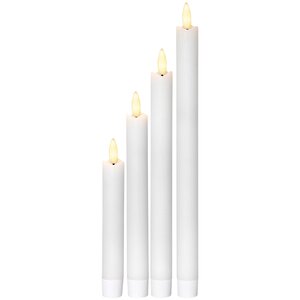 Набор столовых LED свечей с имитацией пламени Flamme 4 шт, 16-28 см Star Trading фото 2