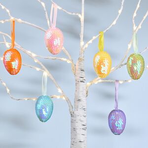Пасхальные подвески Яйца - Color Easter 6 см, 6 шт Koopman фото 2