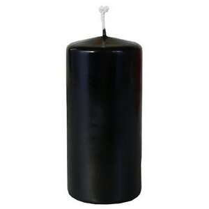 Свеча столбик 125*60 мм черная Омский Свечной фото 2