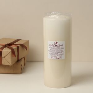 Свеча столбик 200*80 мм, слоновая кость Омский Свечной фото 2