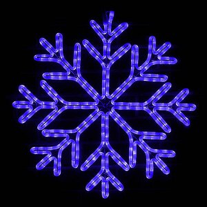 Снежинка из дюралайта, уличная, 60*60 см, синий, IP65 Экорост фото 1