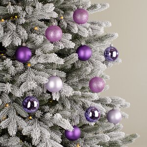 Набор пластиковых шаров Celebration 6 см персидский бархат, 12 шт Winter Deco фото 2