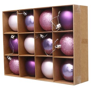 Набор пластиковых шаров Celebration 6 см персидский бархат, 12 шт Winter Deco фото 3