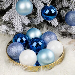 Набор пластиковых шаров Celebration 6 см королевский синий, 12 шт Winter Deco фото 2