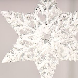 Набор елочных игрушек Снежинки - West Linton 8 см, 2 шт Winter Deco фото 3