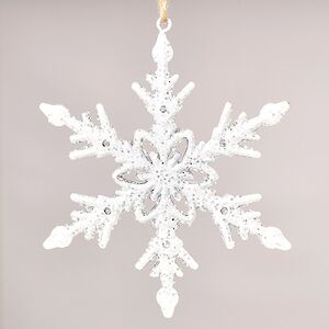 Набор елочных игрушек Снежинки Allerona 12 см, 2 шт Winter Deco фото 2