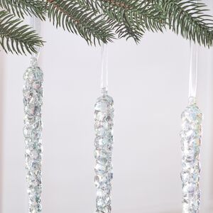 Набор елочных игрушек Сосульки - Loreto Aprutino 23 см, 4 шт Winter Deco фото 3