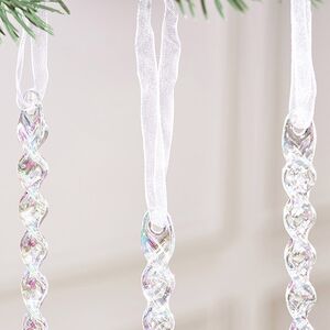 Набор елочных игрушек Сосульки Luchignano 14 см, 4 шт Winter Deco фото 4