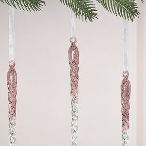 Набор елочных игрушек Сосульки Beckington 22 см розовый, 4 шт Winter Deco фото 3