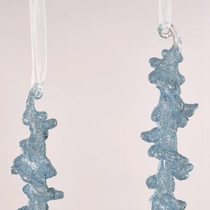 Набор елочных игрушек Сосульки Mokonesi 26 см голубая, 2 шт Winter Deco фото 3