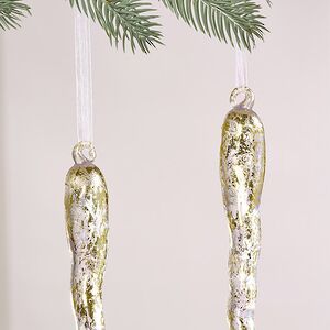 Набор елочных игрушек Сосульки Liquid Gold 30 см, 2 шт Winter Deco фото 3