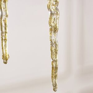 Набор елочных игрушек Сосульки Liquid Precious 10 см, золотые, 4 шт Winter Deco фото 4