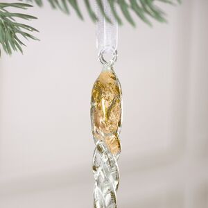 Набор елочных игрушек Сосульки Sprinkled Gold 22 см, 4 шт Winter Deco фото 2