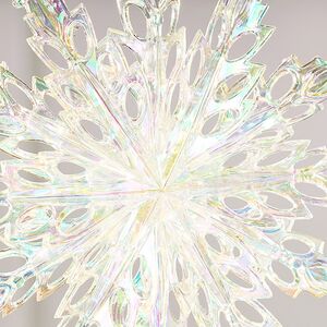 Елочная игрушка Снежинка Rainbow Glow 14 см  Winter Deco фото 3