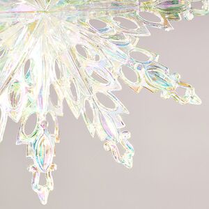 Елочная игрушка Снежинка Rainbow Glow 14 см  Winter Deco фото 2