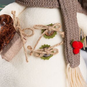 Дверной стоппер Снеговик Брайан в ушанке 33 см Winter Deco фото 4