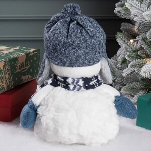 Новогодняя фигура Снеговик Дельф в шапке 25 см Winter Deco фото 3
